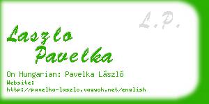 laszlo pavelka business card