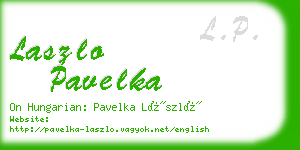 laszlo pavelka business card